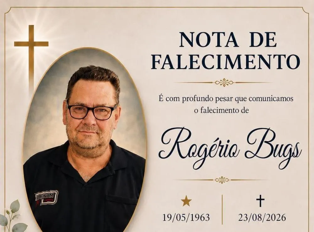 Nota de Falecimento: Rogério Bugs
