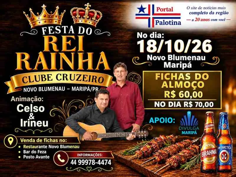 Tradicional Festa do Rei e Rainha movimenta Novo Blumenau, em Maripá, no dia 18 de outubro