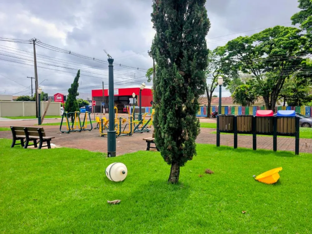 Praça do Colonizador sofre vandalismo e Prefeitura de Nova Santa Rosa registra boletim de ocorrência