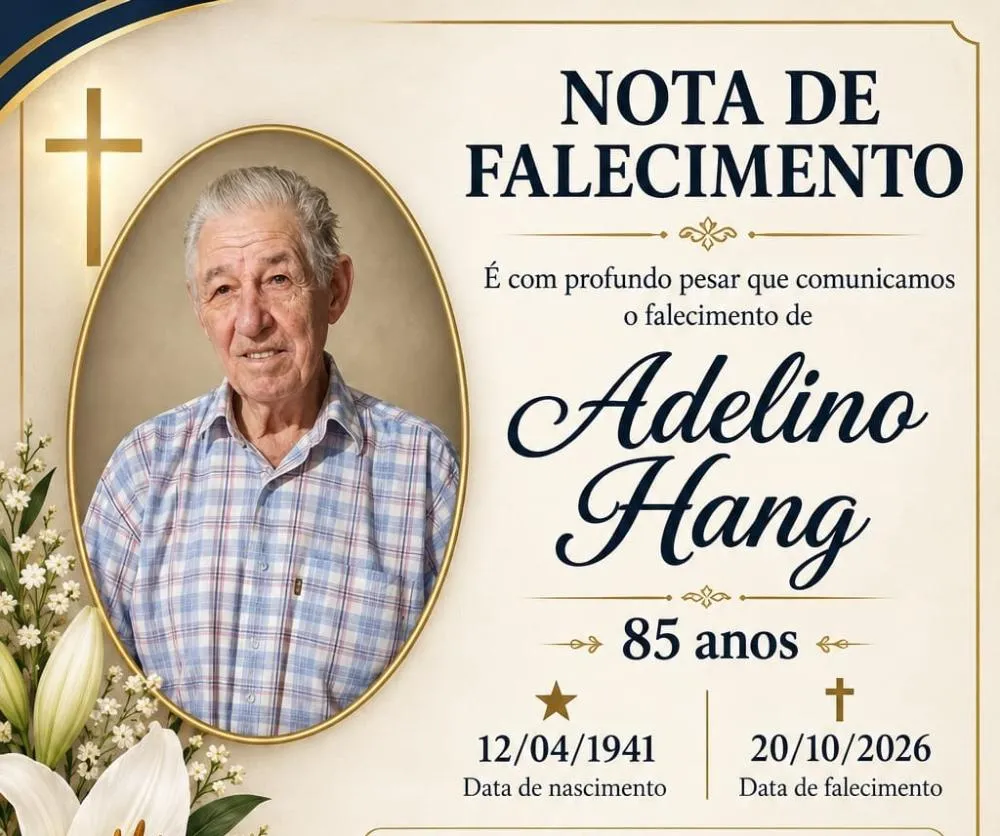 Falecimento de Adelino Hang